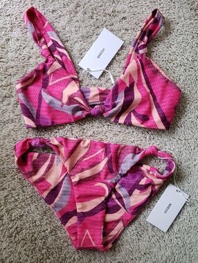 NWT Mikoh Lula Top And Fiore Bikini Bottoms XS In Psychdelic